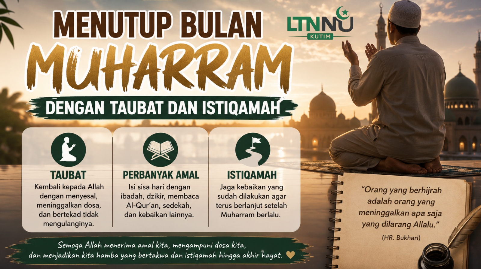 Khutbah Jumat: Menutup Bulan Muharram dengan Taubat dan Istiqamah