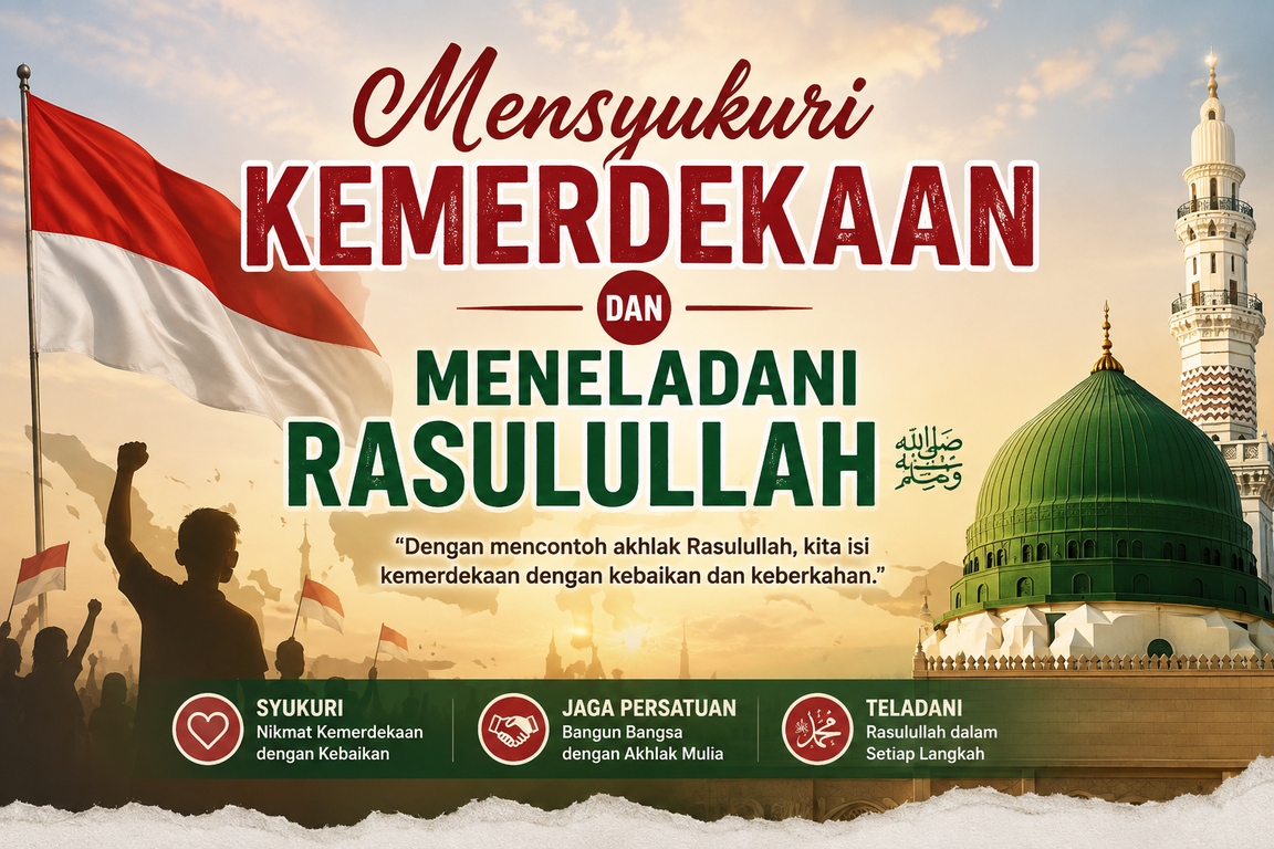 Khutbah Jumat: Mensyukuri Kemerdekaan dan Meneladani Rasulullah