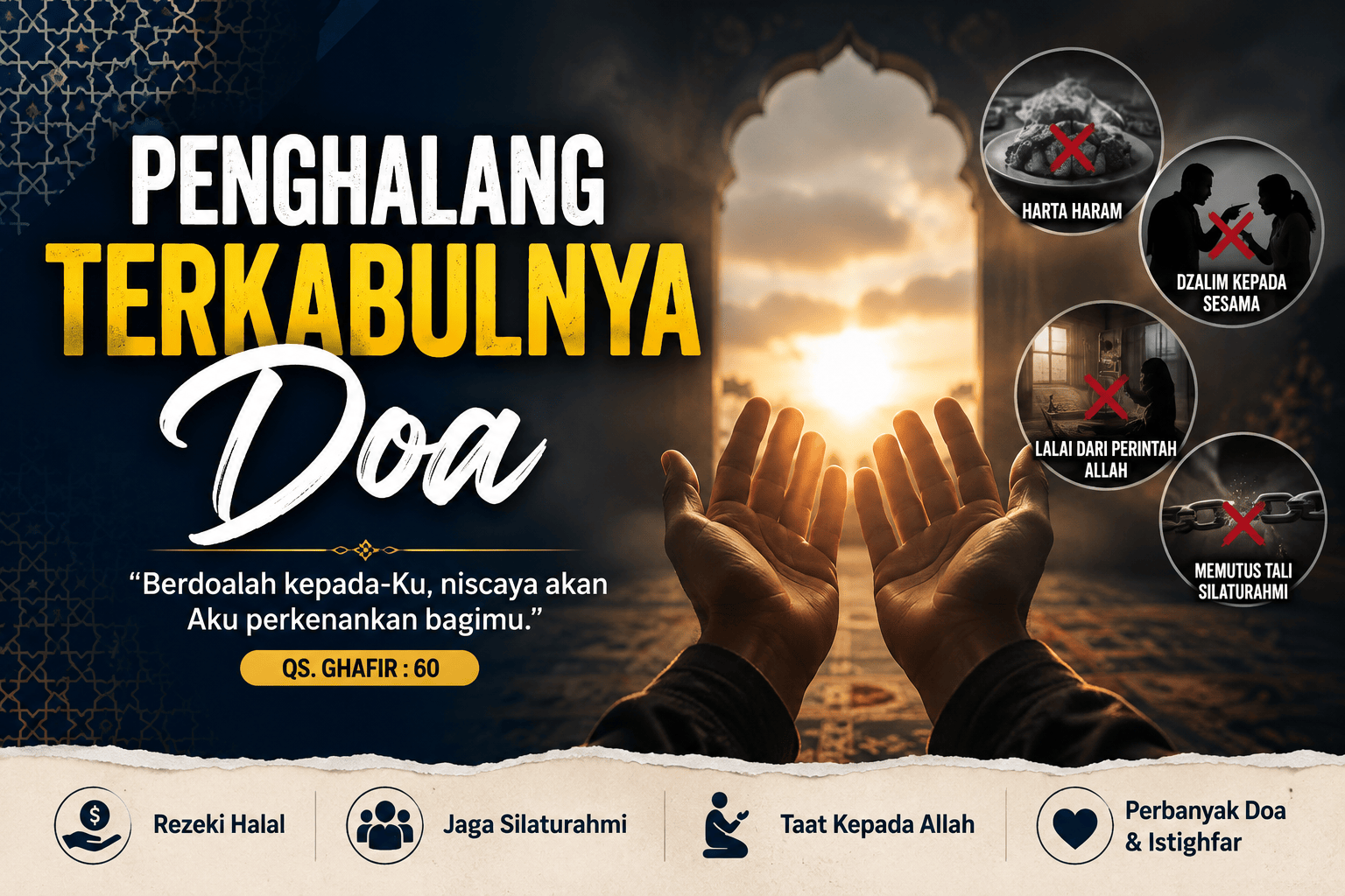 Khutbah Jumat: Penghalang Terkabulnya Doa
